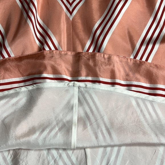 ELIZABETH & JAMES Stripe Blush Silk Skirt XS - Picture 8 of 9